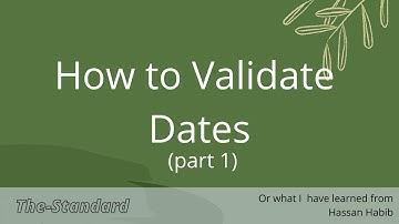 MYR004:  How to Validate Dates in C#. Writing Unit Tests for Date Validation in The-Standard app