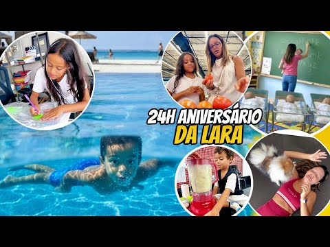 Tudo o que fizemos 24 HORAS do aniversário da Lara: primeiro dia como professora e compras