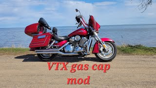 Honda VTX1800 gas cap mod