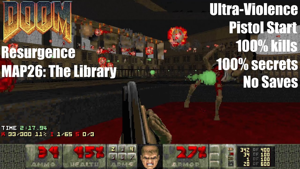Doom: Resurgence - MAP26: The Library - Ultra-Violence 100%