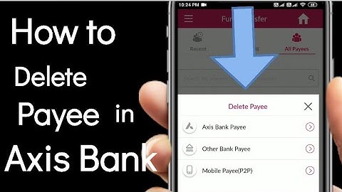 How to delete a Payee in Axis Bank Mobile App | How to remove payee/beneficiary on axis bank mobile