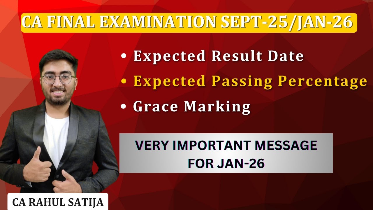 Expected Result Date | Expected Passing Percentage | Grace Marking | Important Message For Jan-26