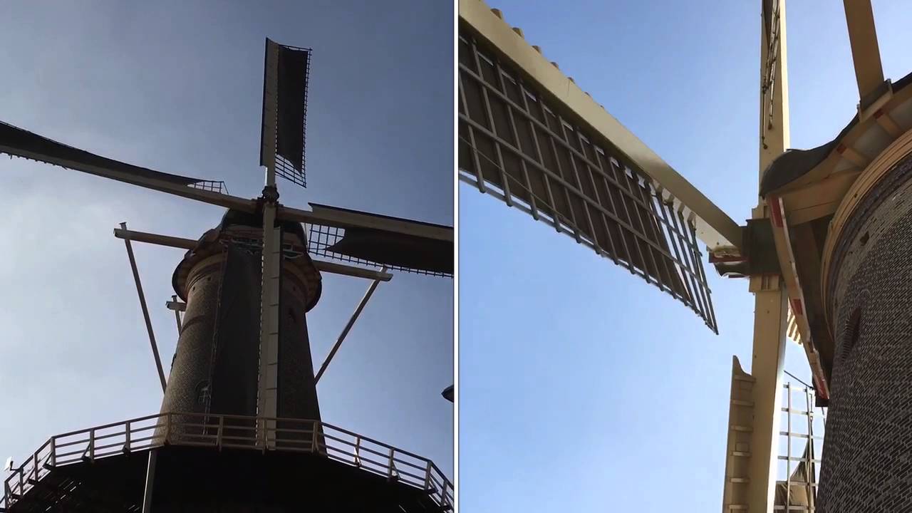 Windmill Molen De Roos in Delft, The Netherlands