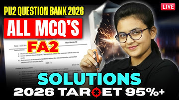 🔥 Solutions MCQs - PU2 Chemistry Question Bank 2026 | PU2 Boards 2026