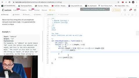 1047 find duplicates leetcode Javascript Stack solution