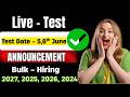 😱Mega Direct Test Hiring 2026 - 5, 6th June | Infosys Hiring 2025 Batch | 2026 Batch Hiring