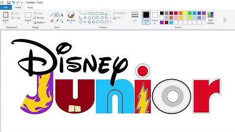 How to draw a Disney Junior logo in Cars style using MS Paint | How to draw on your computer