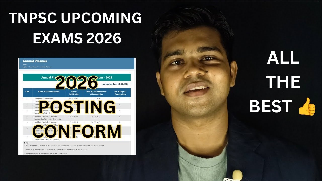 TNPSC EXAMS 2026 || ANNUAL PLANNER || START YOUR PREPARATION !!!