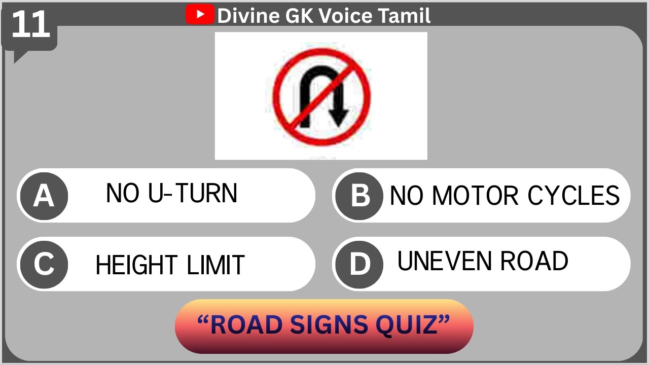 Road Signs Quiz 2026 ! Essential Traffic Symbols for Driving License Test |#RoadSigns! DGKVT023