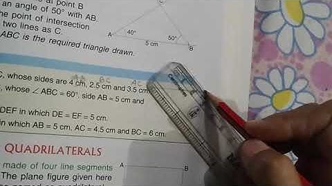 Class 5 Maths... exercise 13.3 making of triangles