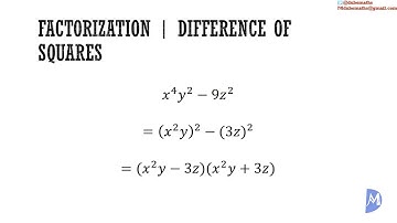 Factorization of Difference of Squares | Algebra