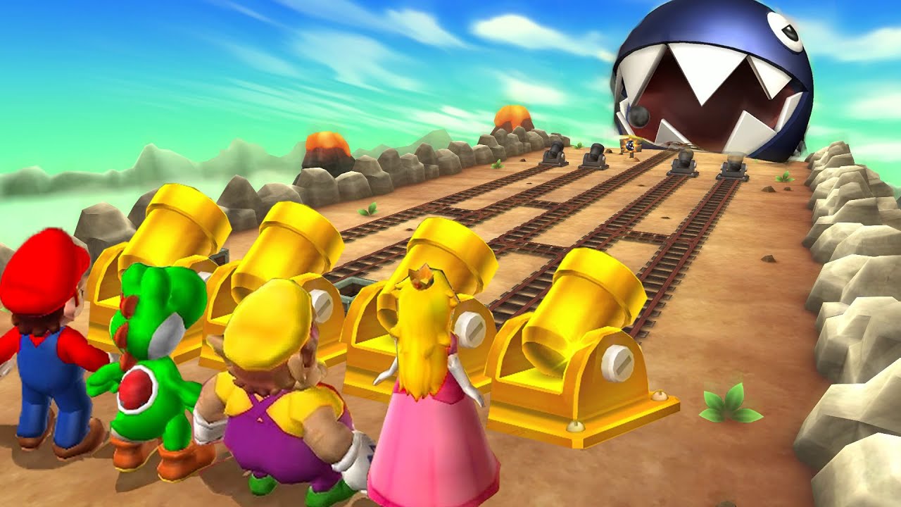 Mario Party 9 MiniGames Wario Vs Peach Vs Mario Vs Yoshi (Master Difficulty)