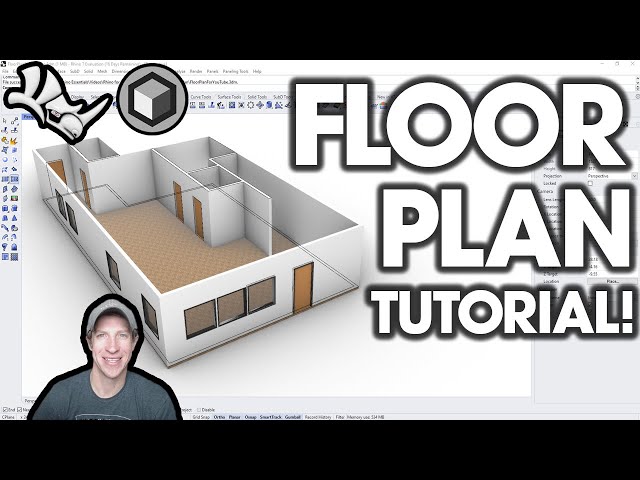 How to Create a 3D Floor Plan in Rhino - BEGINNERS START HERE! class=