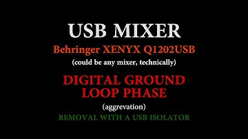 USB Mixer Digital Loopback Ground Loop Noise FIXED (and how I did it)