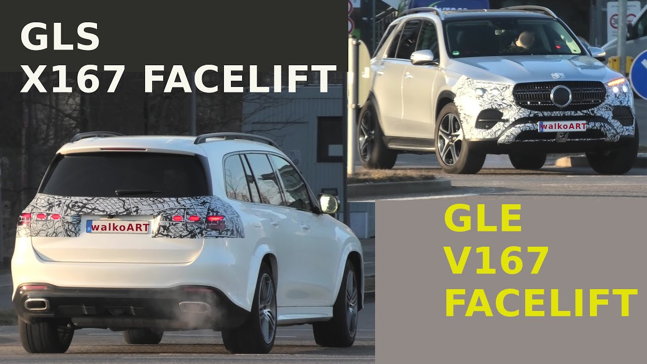Mercedes Erlkönig GLS X167 Facelift + GLE V167 Facelift prototypes *  Modellpflege* 4K SPY VIDEO 
