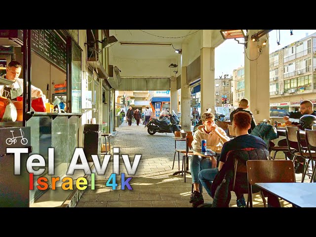 Tel Aviv Busy Center, Smooth and Relaxing Virtual Tour | Israel 4k class=