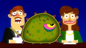 Суровый ЛИЗУН ГЛАЗАСТИК на ВОЕННОЙ БАЗЕ #3! Игра Tales from Space Mutant Blobs Attack