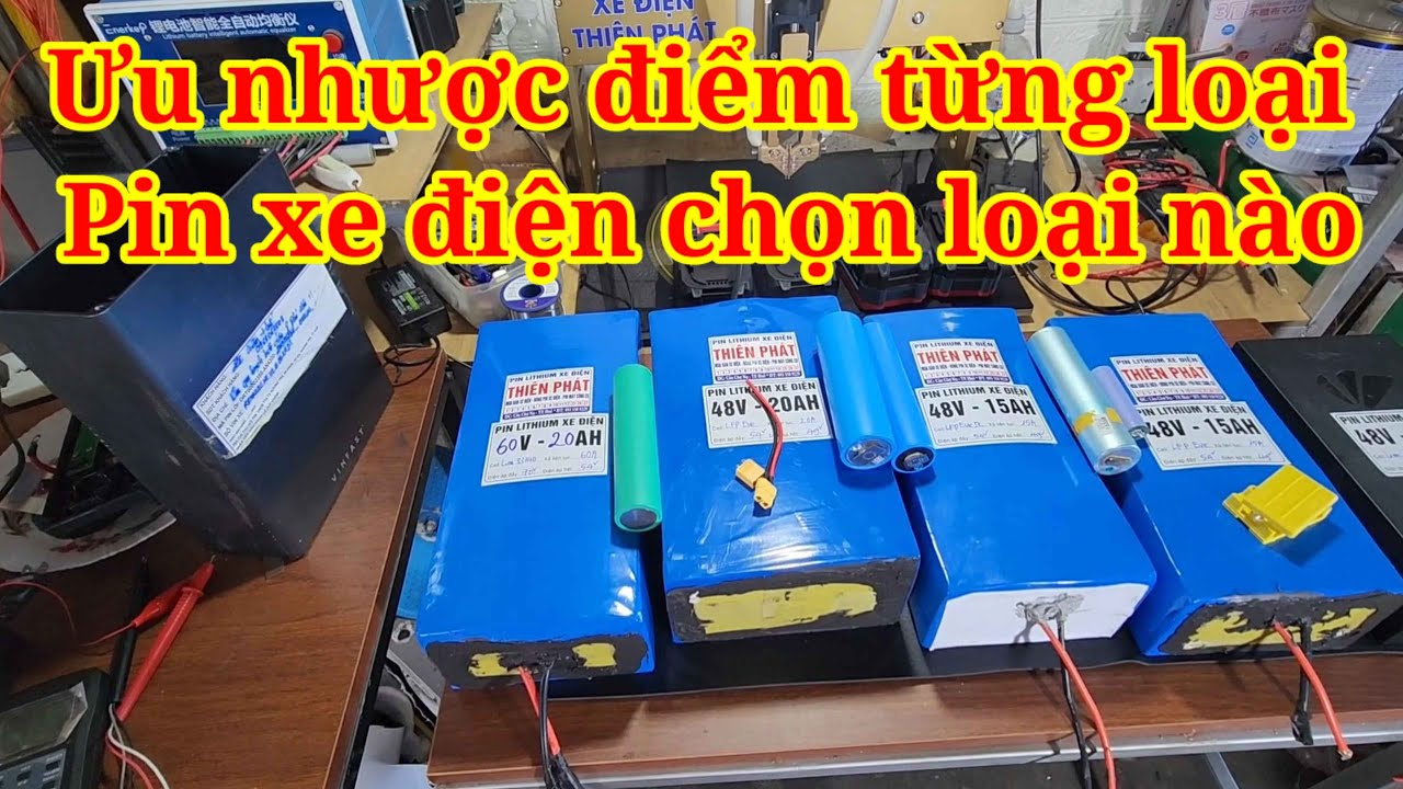 Nên chọn pin nào cho xe đạp điện ưu nhược điểm từng loại  pin | xe điện thiên phát