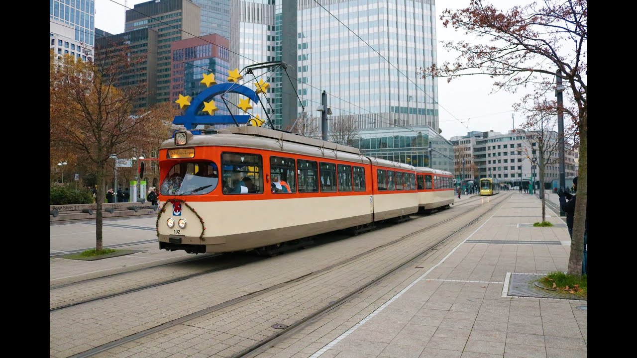 [Nikolaus Express] VGF Düwag L-Wagen und M-Wagen im Auftrag des Nikolaus in Frankfurt unterwegs