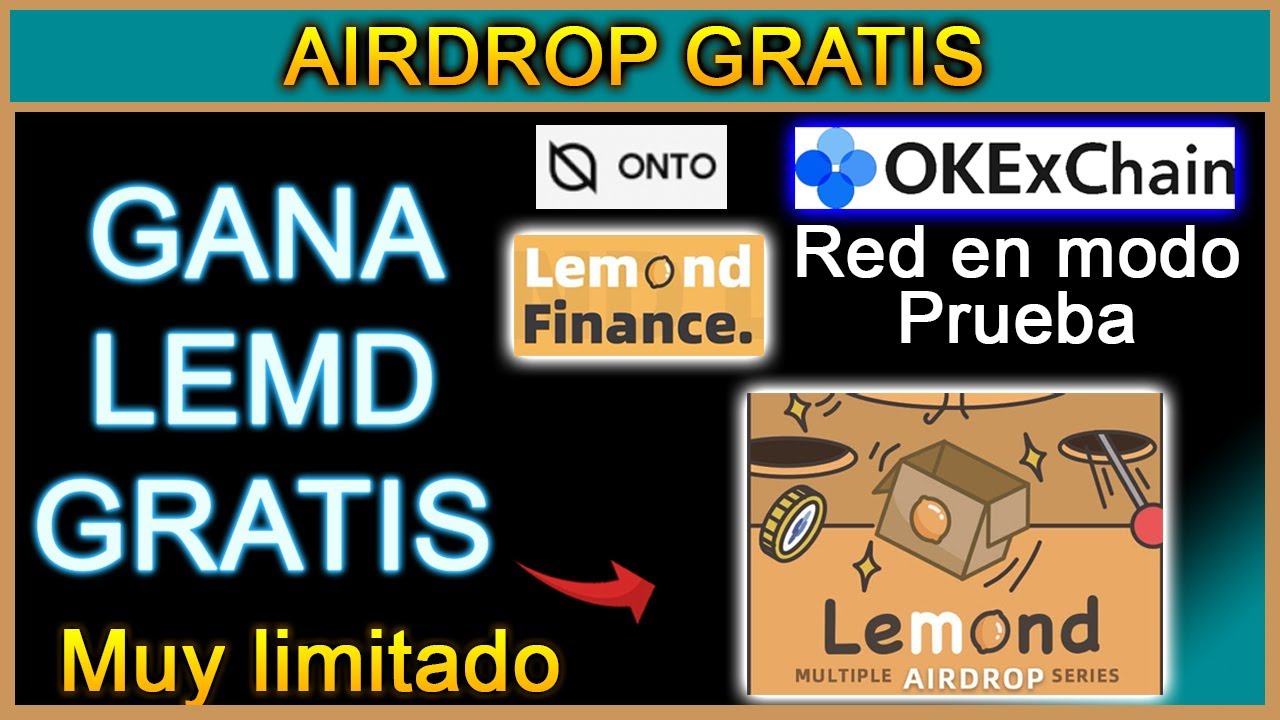 Airdrop OKExChain Lemond - Gana tokens LEMD gratis! LIMITADO, ONTO Wallet