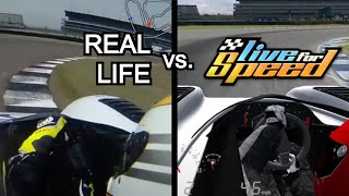 Live For Speed vs. reality - Radical PR6 at Rockingham ISSC Long
