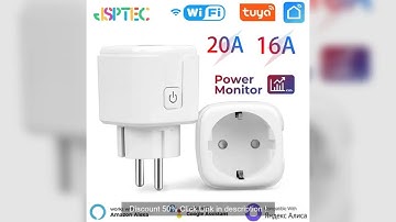 Tuya Smart Socket EU16A/20A Wifi Smart Plug With Power Monitoring Smart Life APP Remote Control Supp