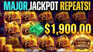 MASSIVE MAJOR JACKPOT ON REPEAT on Dynamite Dash: ALL ABOARD! #slots #casino #jackpot #slotmachine screenshot 4