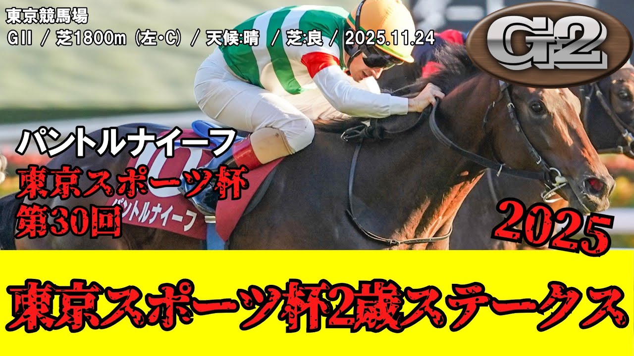 競馬】 東京スポーツ杯2歳ステークス 2025 / パントルナイーフ - YouTube
