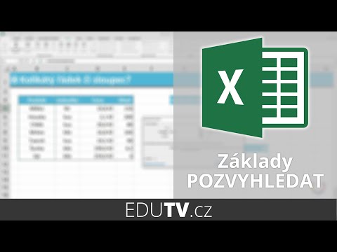 Jak na funkci POZVYHLEDAT/MATCH? | EduTV