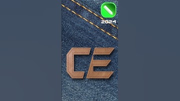 How to Design Realistic Stitched C+E Text  illustrator 🔥 #short #logodesign #viralshort #shortsfeed