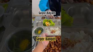 Sayur bayam kaya akan zat gizi terutama zat Bezi untuk mencegah anemia #food #mbg #foodie