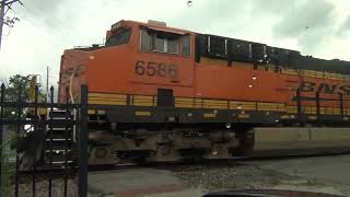 BNSF #6586 Leads EB Grain Train. Olathe, KS 6/6/26
