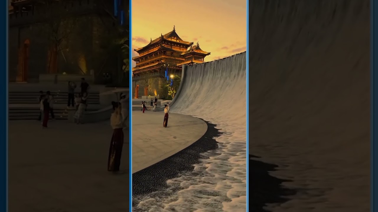 This water feature, called ‘Surreal’ and designed by WET Design