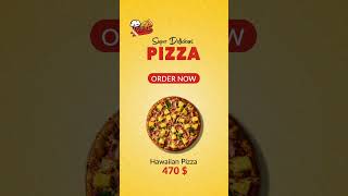Social Media Food Ads  |  After Effects Pizza Motion Graphic Animation