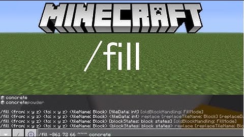How to Use the Fill Command in Minecraft! | PS4, XBOX, PC | 2025