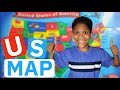 Eithan&#39;s Funny Kids Adventures | The US Map Puzzle