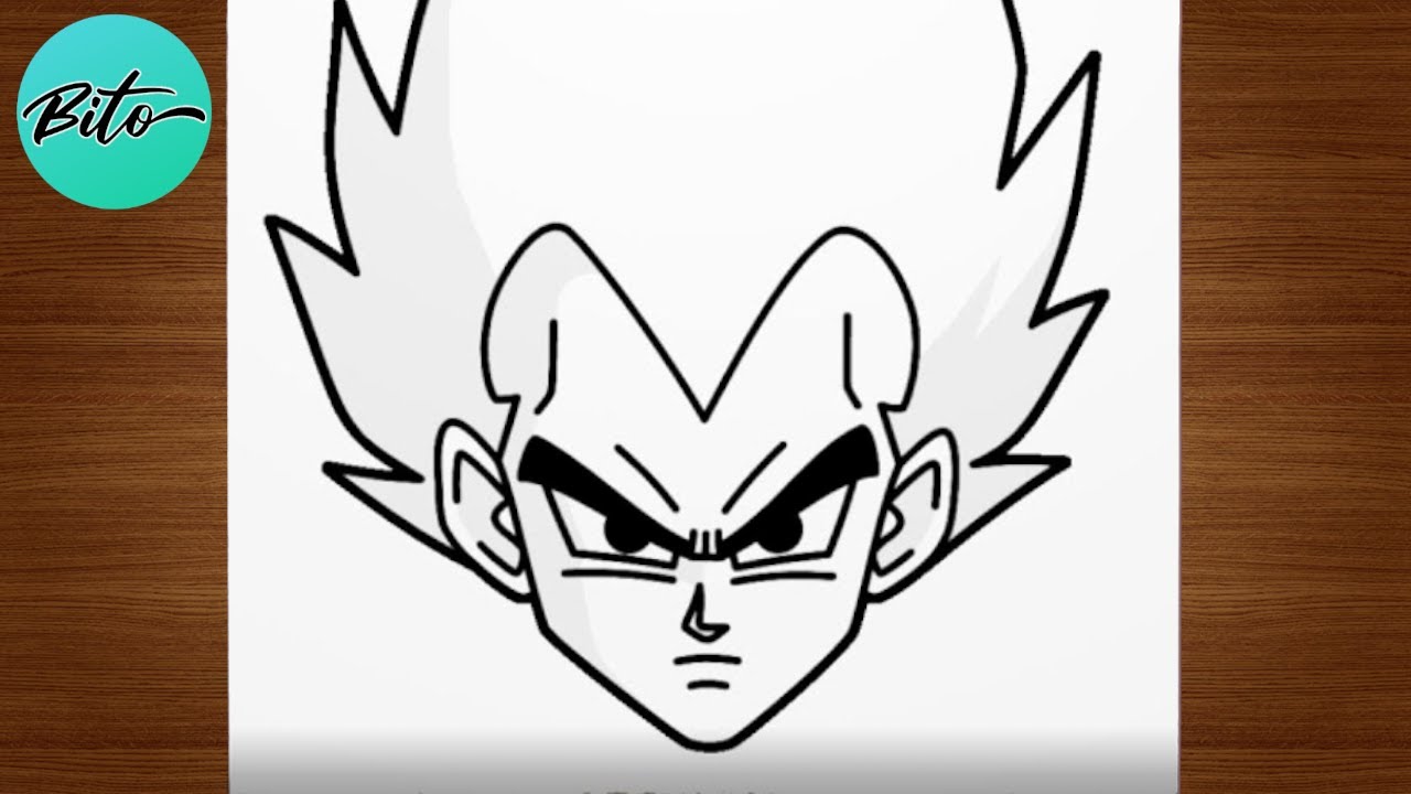 Desenhos de Vegeta - Como desenhar Vegeta passo a passo