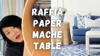 How To Make a Petite Raffia Paper Mache Table That Fits Into Small Spaces PART 1