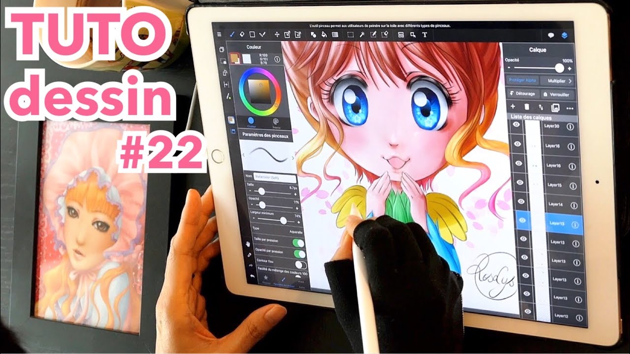 Tuto Dessin 22 Ipad Pro Hana 5 Colorisation Des Vêtements Original Art Manga