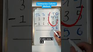 How to Use Subtraction Column Method #mathsrevision