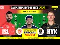 ISL vs HYK Team ||ISL vs HYK || Islamabad United vs Hyderabad Kingsmen 43RD PSL Match