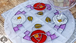 Stained Glass Effect in Epoxy Resin Coasters using Pebeo Vitrail Glass Paints