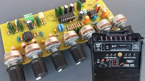 DIY Karaoke Preamp Board For Mini Cube/Trolley Speaker / Echo, Delay, Bass, Treble, Mic & USB Inputs