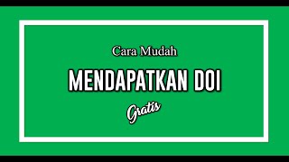 Cara Mudah Mendapatkan Doi Gratis