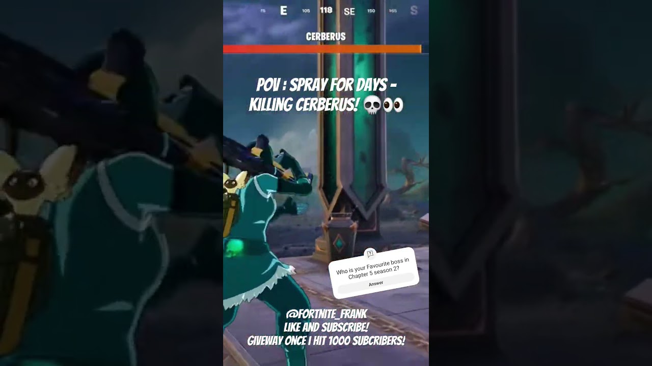 Killing Cerberus! Fortnite Battle Royale Shorts - Spray to Slay! 💀🤪 