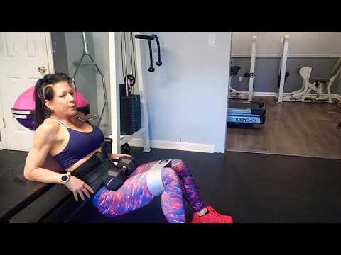 DB band hip thrusts w pulses
