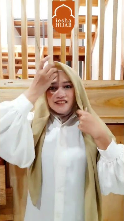 Hijab segiempat khaki buat ASN by iesha hijab