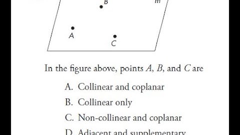 GED Practice - Determine if the points on a plane are collinear or coplanar
