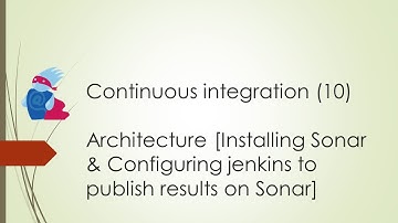 CI 10 - Architecture [Installing Sonar & Configuring jenkins to publish results on Sonar]