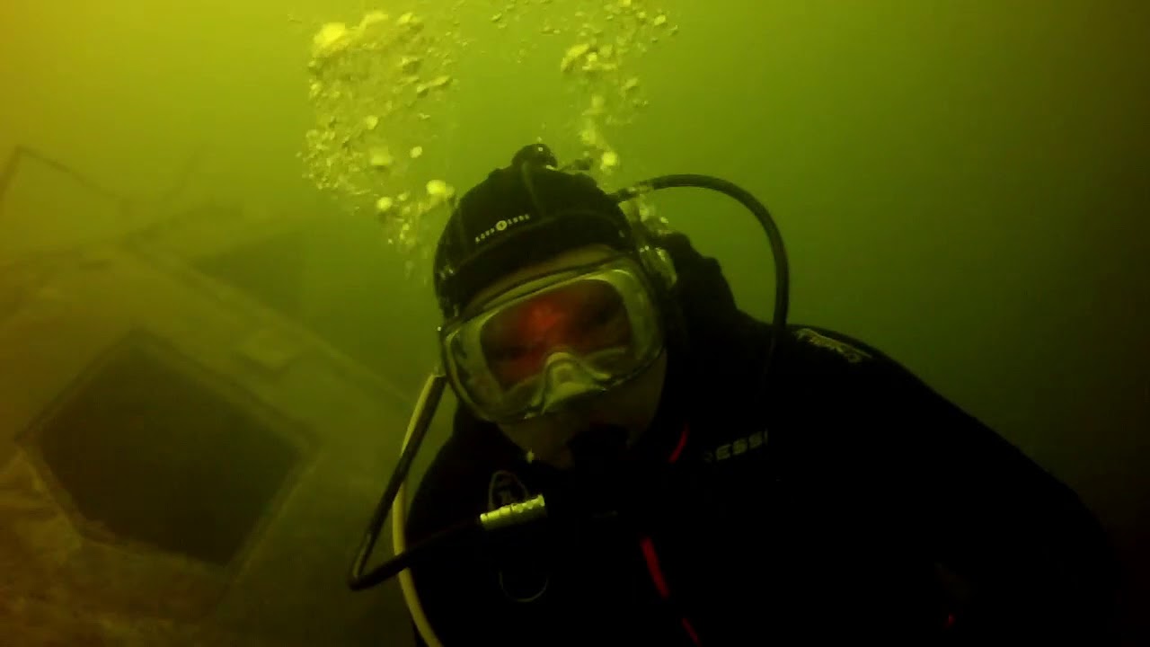 Scuba diving at Mansfield Dam, Lake Travis near Austin, Texas